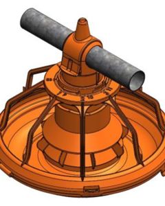 PAN ASSY,BROILER,8-ARM,14"DEEP,5-LATCH,W/O SHUT-OFF